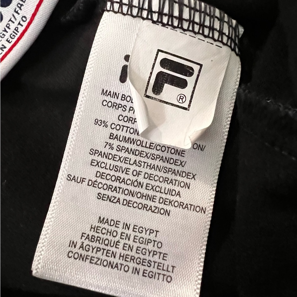 Fila Sport Black Activewear Cotton Yoga Leggings Activewear Running Workout Gym - Picture 6 of 6